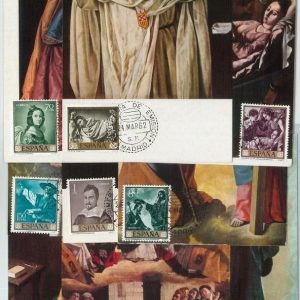 68907 - SPAIN - Set of 9  MAXIMUM CARDS 1962  - ART  Zurbaran