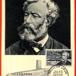 aa3331 - FRANCE - POSTAL HISTORY - MAXIMUM CARD 1955  Jules Vernes SUBMARINES