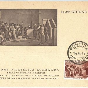 68936 - ITALY  -  POSTAL HISTORY - MAXIMUM CARD  -  History 1947