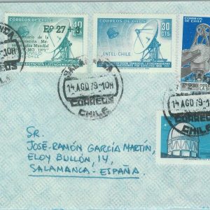 86522 - CHILE - POSTAL HISTORY - COVER to SPAIN 1979 - SPACE Communications