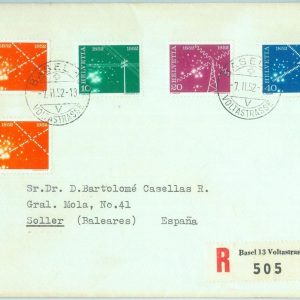 86631 - SWITZERLAND - POSTAL HISTORY - Stamps on COVER 1952  ELECTRICITY space