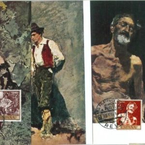 68889 - SPAIN - Set of 10 MAXIMUM CARDS 1968 - ART Fortuny
