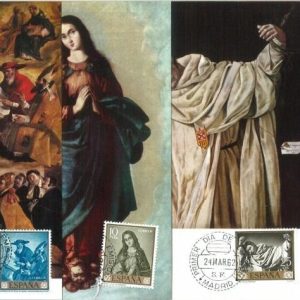 68896 - SPAIN - Set of 10 MAXIMUM CARDS 1963  - ART  Zurbaran