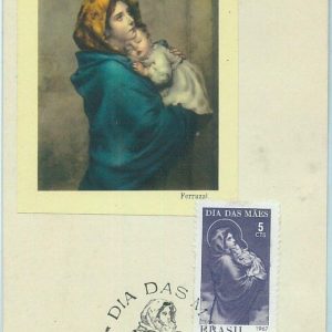 68624 - BRAZIL - Postal History - MAXIMUM CARD 1967 - RELIGION Christmas