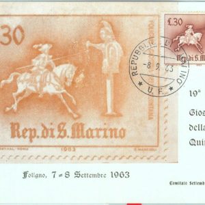 89862 -  SAN MARINO - Postal History - MAXIMUM CARD - 1962  Jousting TOURNAMENT