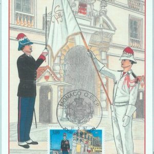 83627 - MONACO  - Postal History - MAXIMUM CARD -  1997  MILITARY Uniforms