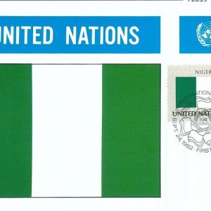 72819 - UNITED NATIONS - Postal History - MAXIMUM CARD - FLAGS Nigeria 1982