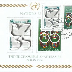 72816 - UNITED NATIONS - Postal History - MAXIMUM CARD - Flags 1980