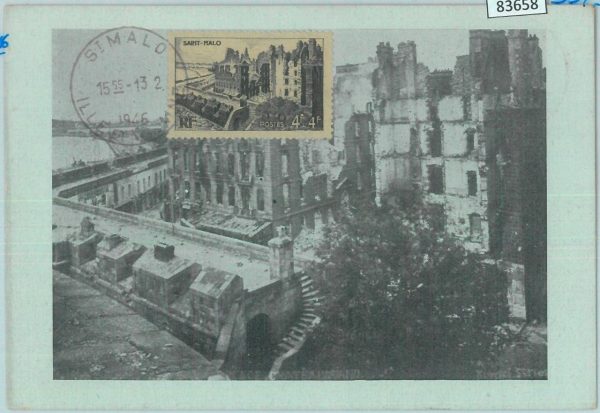 83658 - FRANCE  - Postal History -  MAXIMUM CARD  1946  ARCHITECTURE