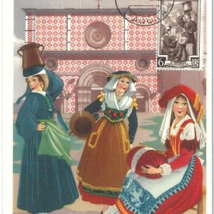 71035 -  ITALY   - Postal History - MAXIMUM CARD -  ETHNIC COSTUMES Abruzzo 1953