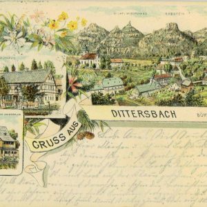 98590 - CZECHOSLOVAKIA - VINTAGE POSTCARD - Gruss  DITTERSBACH Jetřichovice 1897