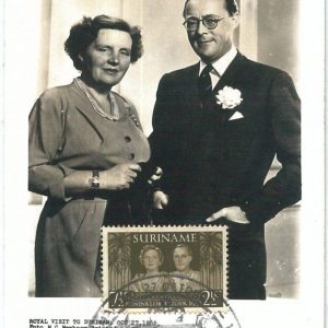 72859 - SURINAME - Postal History  -  MAXIMUM CARD:  ROYALTY  1955