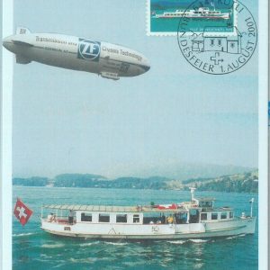83654 - SWITZERLAND - Postal History -  MAXIMUM CARDS 2001  boat SHIP Zeppelin