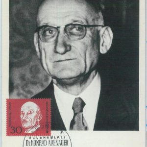 81308 - GERMANY - Postal History - MAXIMUM CARD - POLITICS Konrad Adenauer  1968