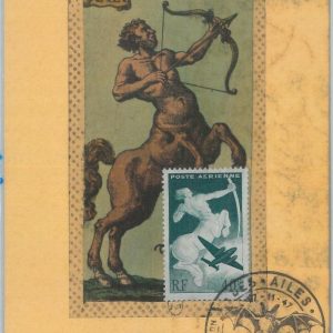 81270 - FRANCE  - Postal History -   MAXIMUM CARD  - AVIATION Sagitarius 1947