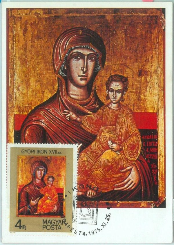 83555 -  HUNGARY - Postal History - MAXIMUM CARD - Art  RELIGION  1975