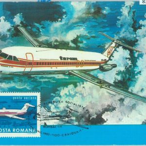 83563 -  ROMANIA - Postal History - MAXIMUM CARD - aviation airplanes TAROM 1983