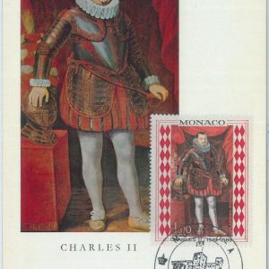 81297  - MONACO - Postal History -  FDC  MAXIMUM CARD -  ROYALTY 1968