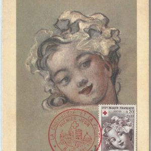 72732 -  FRANCE - Postal History -  MAXIMUM CARD -  RED CROSS   1962