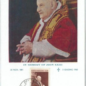 72696 -  VATICANO -  Postal History -   MAXIMUM CARD -  RELIGION    1963