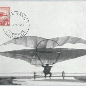 81335 - DENMARK - Postal History - MAXIMUM CARD - AVIATION planes 1956