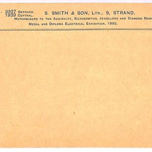 ai3852 - GREAT BRITAIN - POSTAL HISTORY - Private Stationery Card - WATCHES