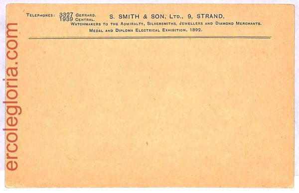ai3852 - GREAT BRITAIN - POSTAL HISTORY - Private Stationery Card - WATCHES