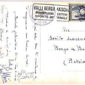 ai3874 - Italy - POSTAL HISTORY -  POSTMARK on Postcard - SKIING - 1954