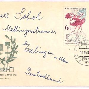 ai3889 - Czechoslovakia - POSTAL HISTORY - FDC Cover - RUGBY Ice Skating 1961