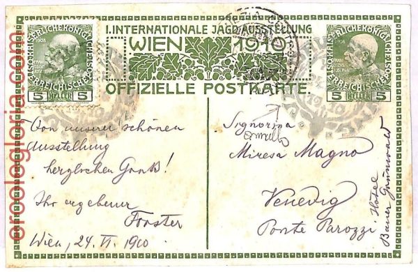 ai3890 - Austria - POSTAL HISTORY - Postal Stationery Card - Hunting - 1910