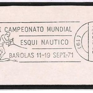 ai3892 - Spain - POSTAL HISTORY -Mechanical postmark on cutout - Swimming - 1971