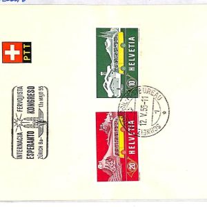 ai3517 - Switzerland -  POSTAL HISTORY - Page - Esperanto Zurich - 1955