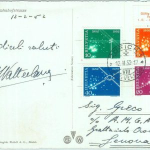 86629 - SWITZERLAND - POSTAL HISTORY - Stamps on postcard 1952  ELECTRICITY