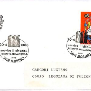 ai3306 - SAN MARINO - POSTAL HISTORY - Cover - CINEMA - 1985