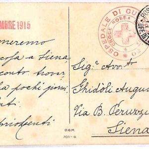ai3336 - ITALY -  POSTAL HISTORY - Military  WAR HOSPITAL - Red Cross - 1915