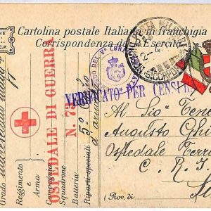 ai3338 - ITALY - POSTAL HISTORY - ILLUSTRATED Military Card - Red Cross AVIATION