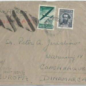 73777 - ARGENTINA - POSTAL HISTORY -  COVER to DENMARK - LATI flight 1941