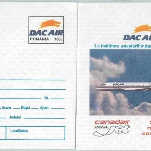 75984 - ROMANIA - Postal History - Stationery Cover - AIRPANES Aviation CANADAIR