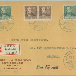 89038 -  SWEDEN - POSTAL HISTORY -  FDC COVER 1939 - Pehr Henrik Ling  MEDICINE