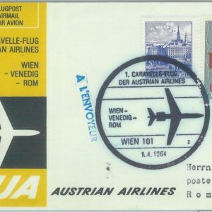 83125 - AUSTRIA - Postal History - FIRST FLIGHT: Wien  Rome  #  537 BA  1964