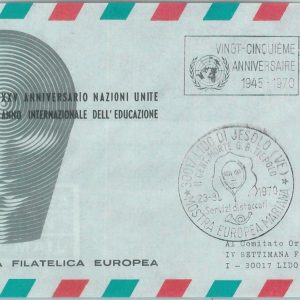 83116 - UNITED NATIONS - Postal History - SPECIAL FLIGHT:  Geniva - Venice 1970