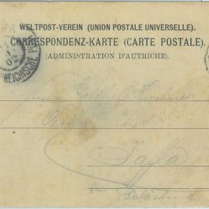 86443 - AUSTRIAN Levant - Postal History - POSTCARD from LEBANON to JAFFA 1902