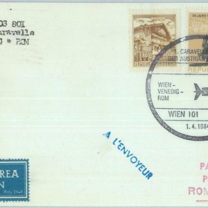 83124 - AUSTRIA - Postal History - FIRST FLIGHT:  WIEN  Rome #  537 BA  1964