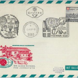 79166 - AUSTRIA - Postal History - SPECIAL FLIGHT Cover - BALLOONS  1967
