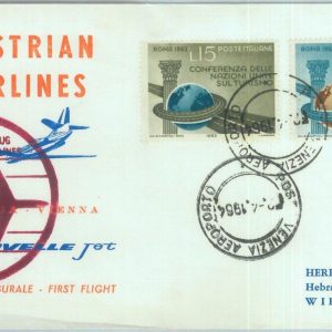 82901 -  ITALY - Postal History - FIRST FLIGHT:  Rome  VIENNA  #  538 Ba  1964