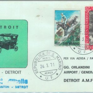 83023 - SAN MARINO - Postal History - FIRST FLIGHT:  Rome  Detroit -  # 786 AC
