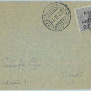 83011 - ITALY - Postal History - FIRST FLIGHT: Idrovolante NAPOLI - PALERMO 1917