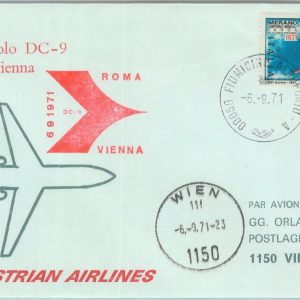 82969 - ITALY  - Postal History - FIRST FLIGHT: Roma  Vienna  # 810 AA