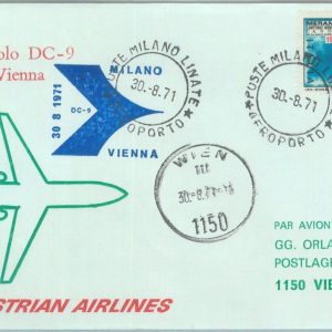 82967 - ITALY  - Postal History - FIRST FLIGHT: Milano  Vienna  # 808 AA