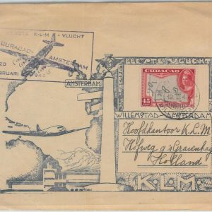 74613 - POSTAL HISTORY - First Flight COVER: Curacao - Amsterdam KLM 1946 - NICE